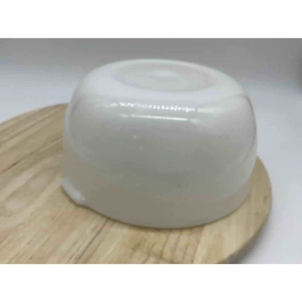 Glasbake 38CG White Milk Glass 4-Quart‎ Mixing Bowl for Sunbeam Mixers VTG USA